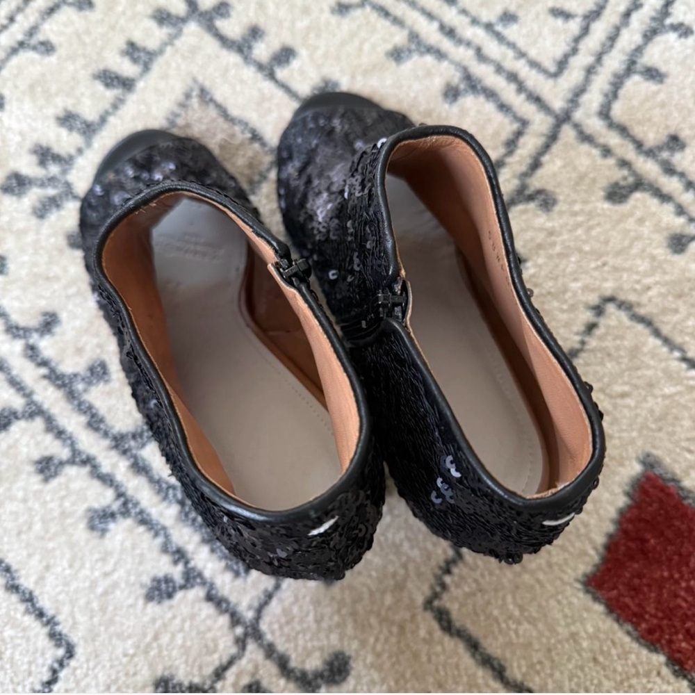 Maison Martin Margiela Black Sequin Ankle Boots - Picture 3 of 5